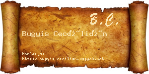 Bugyis Cecílián névjegykártya